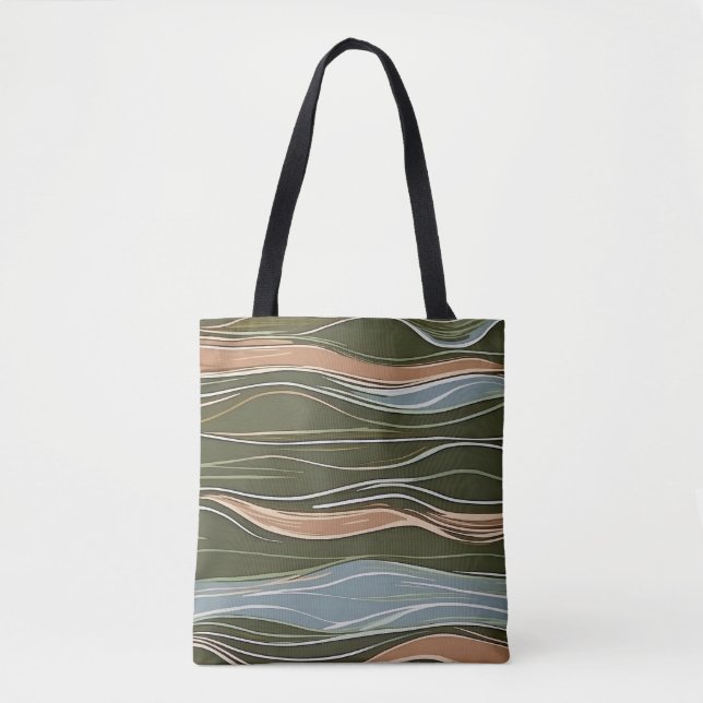 Bolsa Tote Abstrato do lago de outono de Chic boho (Frente)
