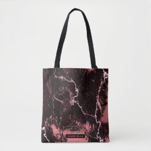Bolsa Tote Abstrato do preto & do rosa