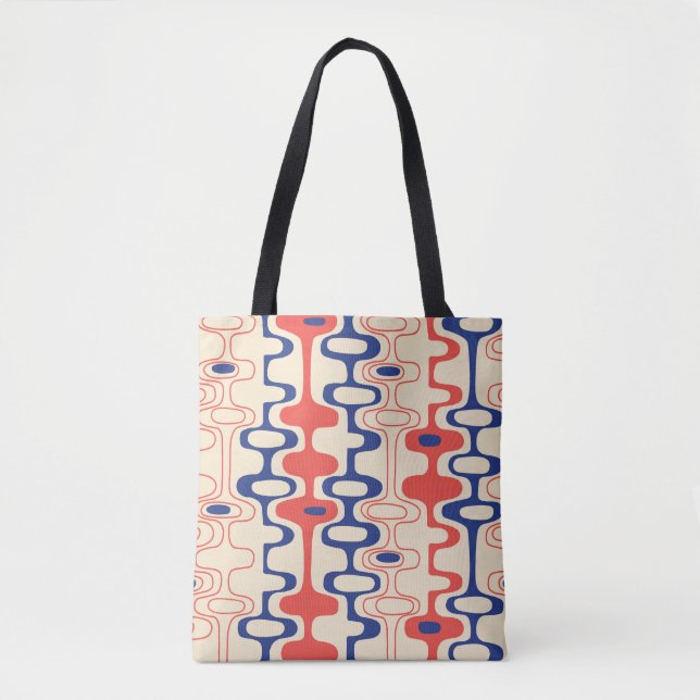Bolsa Tote abstrato do século médio: design sem costura moder (Frente)