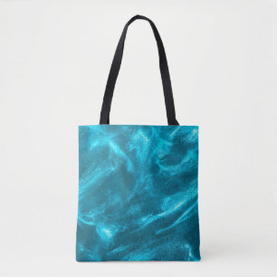 Bolsa Tote Abstrato elegante brilho azul de menta