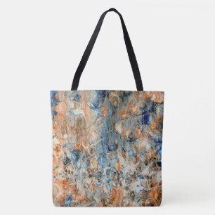 Bolsa Tote Abstrato em azul e laranja