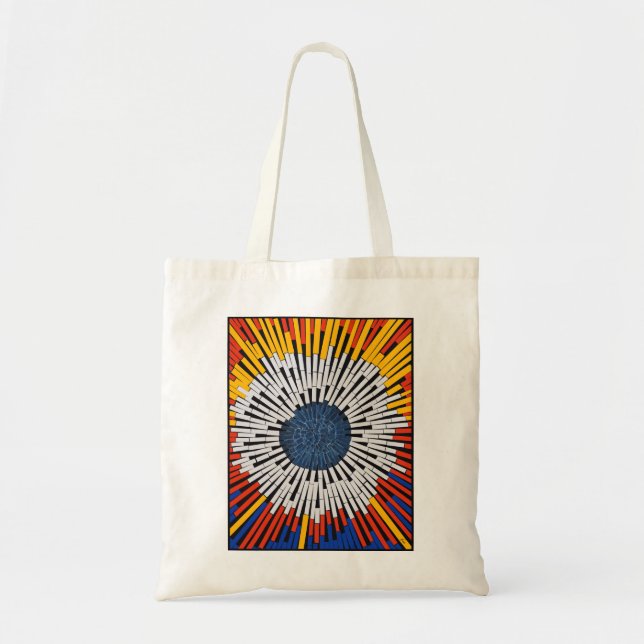 Bolsa Tote Abstrato em fita—Starburst (Frente)