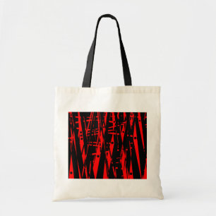 Bolsa Tote Abstrato em vermelho e preto