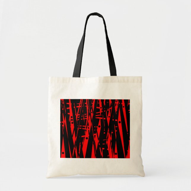 Bolsa Tote Abstrato em vermelho e preto (Frente)