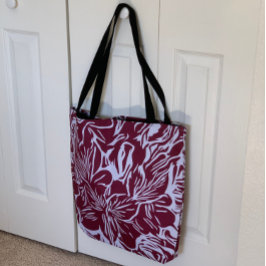 Bolsa Tote Abstrato Floral Art Grocery Comprando Praia