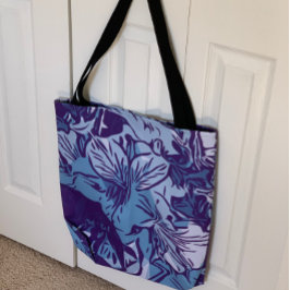Bolsa Tote Abstrato Floral Art Grocery Comprando Praia