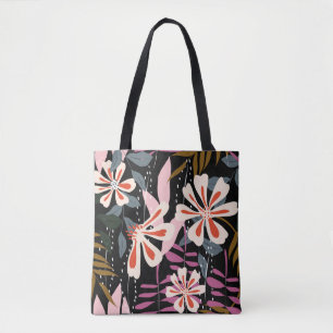 Bolsa Tote Abstrato floral padrão de superfície sem costura