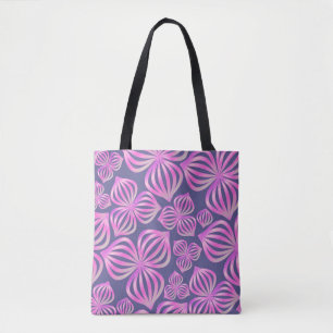 Bolsa Tote abstrato flores perfeitamente cor-de-rosa + suas i