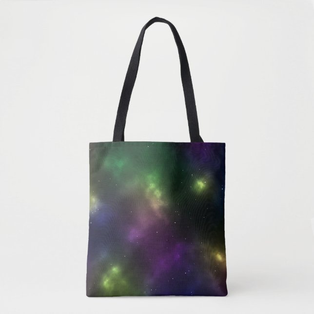 Bolsa Tote Abstrato Galaxy Constellations Arte Digital: I (Frente)