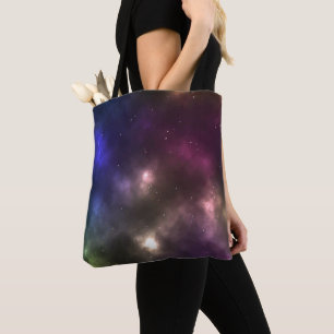 Bolsa Tote Abstrato Galaxy Constellations Arte Digital: III