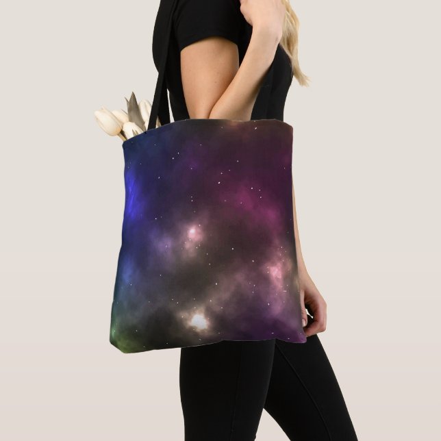 Bolsa Tote Abstrato Galaxy Constellations Arte Digital: III (Close Up)