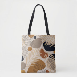 Bolsa Tote Abstrato geométrica, formas naturais no mínimo nor
