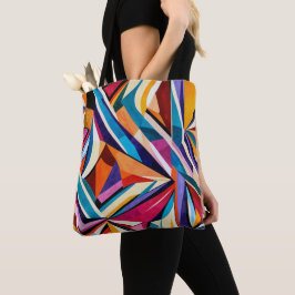 Bolsa Tote Abstrato geométrico face trabalho de arte 1223 - T
