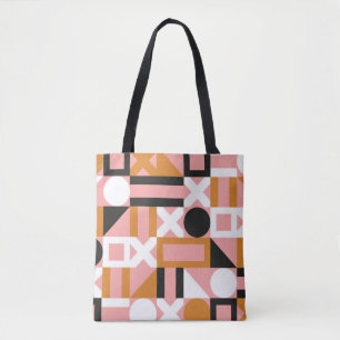Bolsa Tote Abstrato geométrico forma o padrão sem soldadura