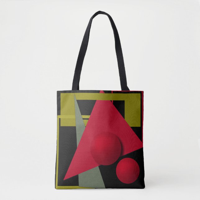 Bolsa Tote Abstrato geométrico formas modernas triângulos cír (Frente)