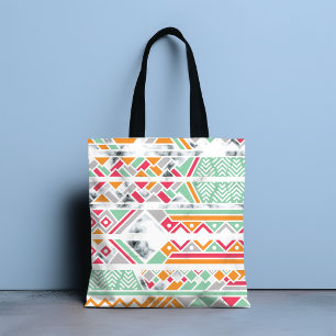 Bolsa Tote Abstrato Geométrico Modern Marble Girly Chic