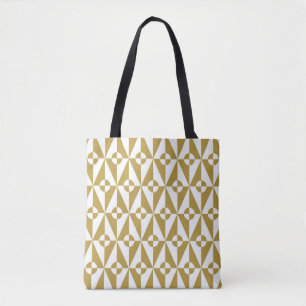 Bolsa Tote Abstrato Geométrico: Padrão sem costura do Vintage