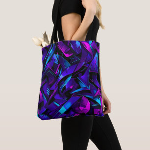 Bolsa Tote Abstrato Grafite Street Swirl