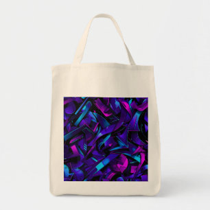 Bolsa Tote Abstrato Grafite Street Swirl