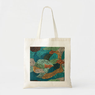 Bolsa Tote Abstrato Grunge: Design de padrão sem costura.