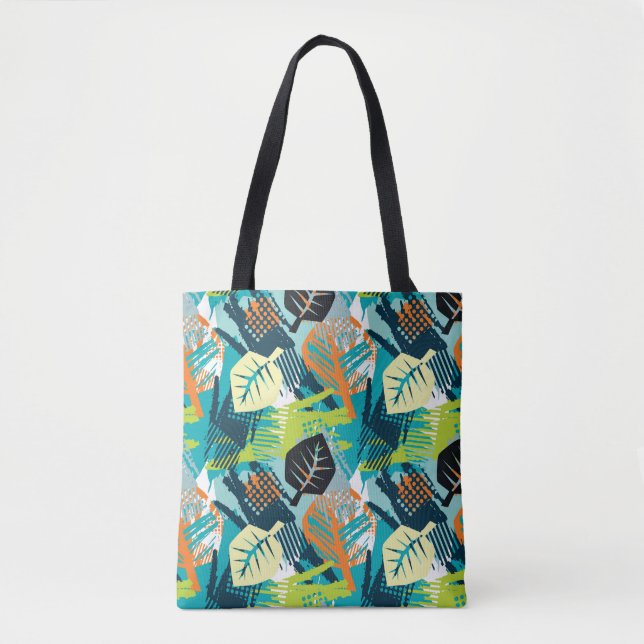 Bolsa Tote Abstrato Grunge: Superfície Profunda Sem Olho. (Frente)