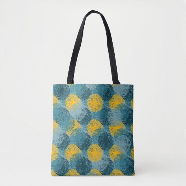 Bolsa Tote Abstrato Ikat e modelo de tecido para artesanato (Frente)