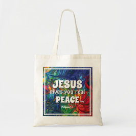 Bolsa Tote Abstrato JESUS DÁ-LHE PAZ REAL