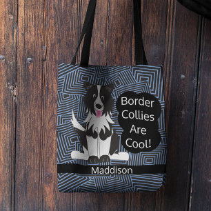 Bolsa Tote Abstrato Legal de Collies de Borda