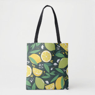 Bolsa Tote Abstrato Lemon: Arte Moderna Sem Costura.