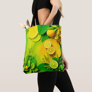 Bolsa Tote Abstrato Lemon Limão Nature Art