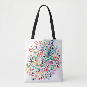 Bolsa Tote abstrato linhas e pontos