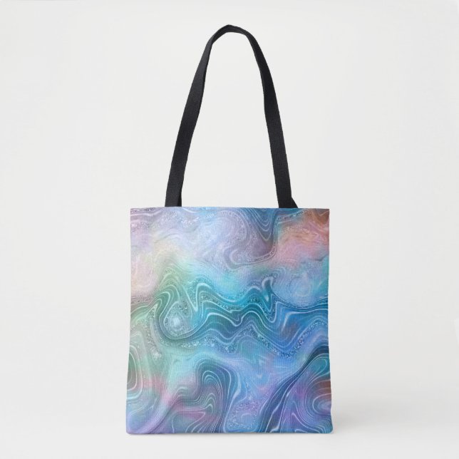 Bolsa Tote Abstrato Liquid Marble Stone Textura de fundo (Frente)