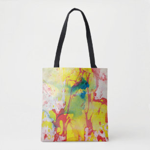 Bolsa Tote Abstrato Modelo Amarelo Vermelho Azul Verde Roxo