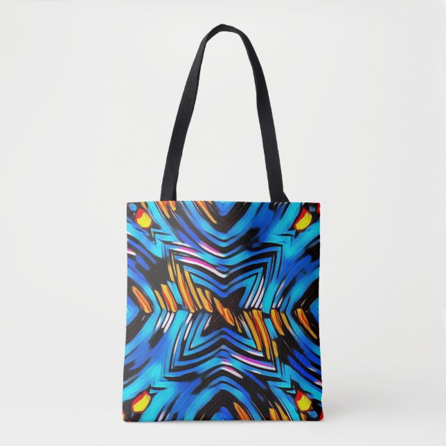 Bolsa Tote Abstrato moderno líquido liquefação moderna ondas  (Frente)