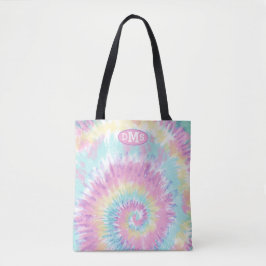 Bolsa Tote Abstrato Monograma de Coleta Azul Rosa Violeta