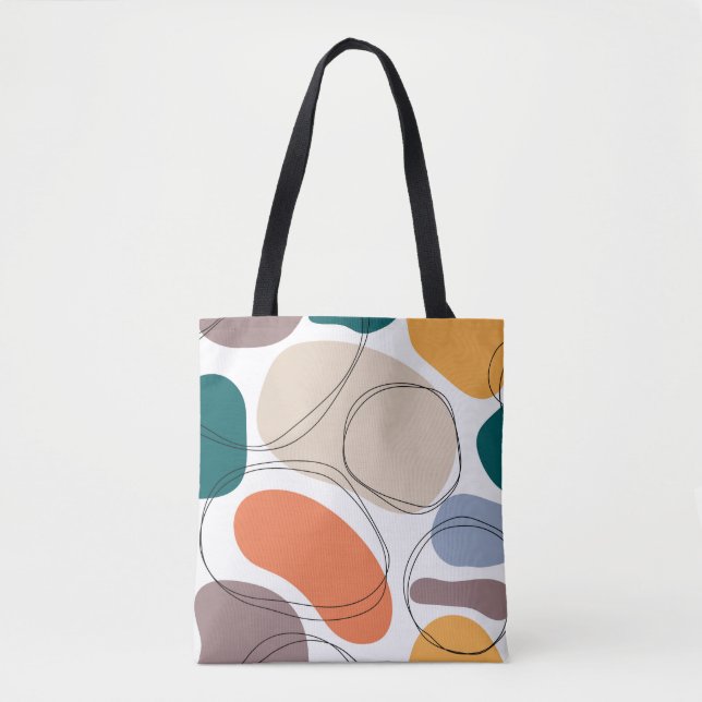 Bolsa Tote Abstrato multa geométrica sem costura, geométrica, (Frente)