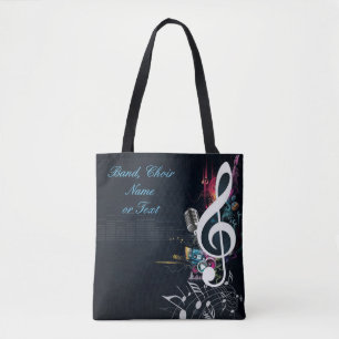 Bolsa Tote Abstrato musical da nota do Cleft
