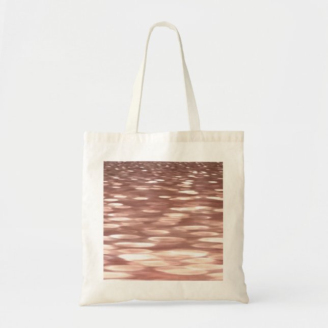 Bolsa Tote Abstrato nº 3: Shimmer Dourado Rosa de cobre (Frente)
