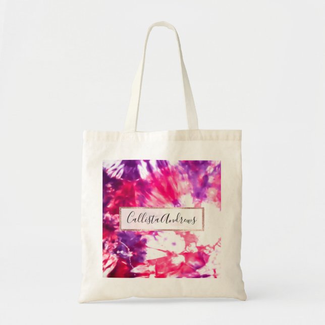 Bolsa Tote Abstrato Neon Pink Artsy (Frente)