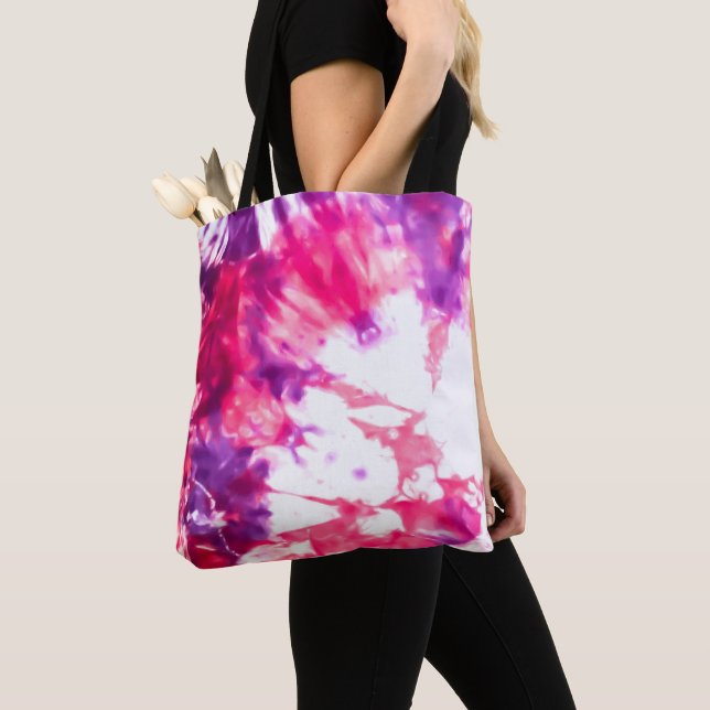 Bolsa Tote Abstrato Neon Pink Artsy (Close Up)