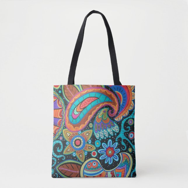Bolsa Tote Abstrato Paisley (Frente)