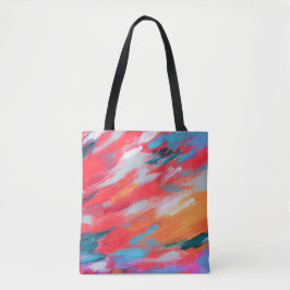 Bolsa Tote Abstrato Paleta de Trabalho de arte acrílico | Bol