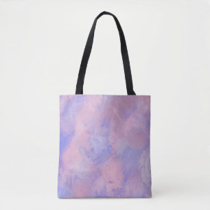Bolsa Tote Abstrato Pastel cor-de-rosa e azul