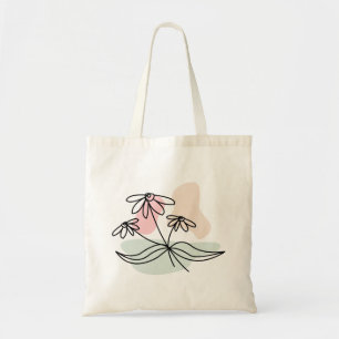 Bolsa Tote Abstrato Pastel Floral