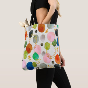 Bolsa Tote Abstrato Pebble Dourado Glitter Art