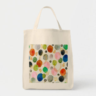 Bolsa Tote Abstrato Pebble Dourado Glitter Art