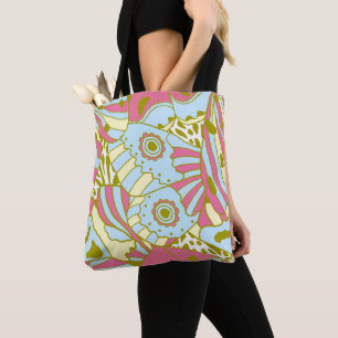 Bolsa Tote Abstrato Pink Blue Butterfly Wing