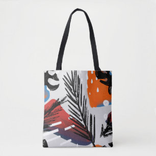 Bolsa Tote Abstrato pintando um padrão uniforme com elemento