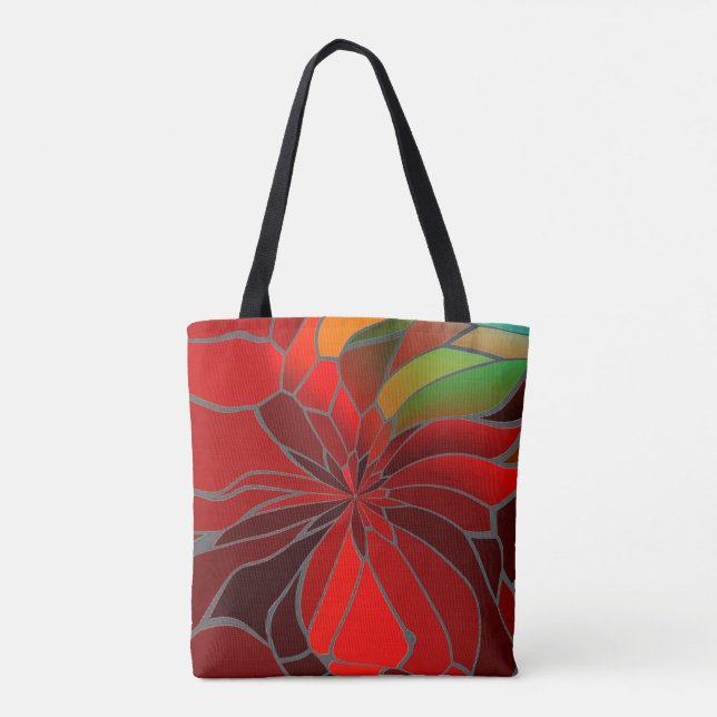 Bolsa Tote Abstrato Poinsettia (Verso)