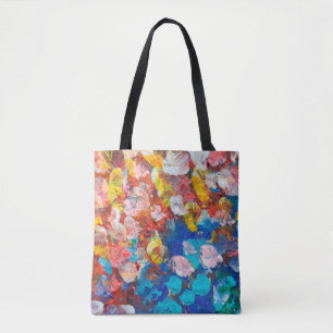 Bolsa Tote Abstrato ponto esfregaço curso de pincel em acríli